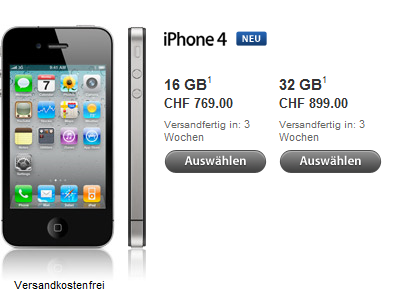 Screenshot aus dem Apple Shop vom Sonntag, 5. Sep 2010 Screenshot aus dem Apple Shop vom Sonntag, 5. Sep 2010